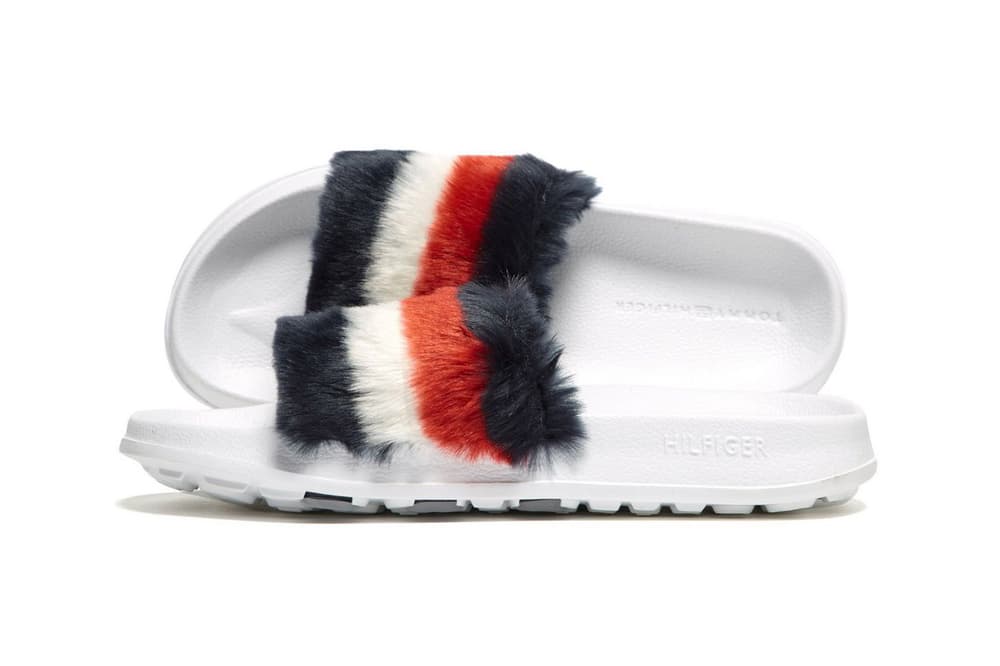 tommy hilfiger slides rose gold
