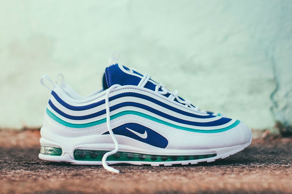 Nike air max 97 white cheap purple blue