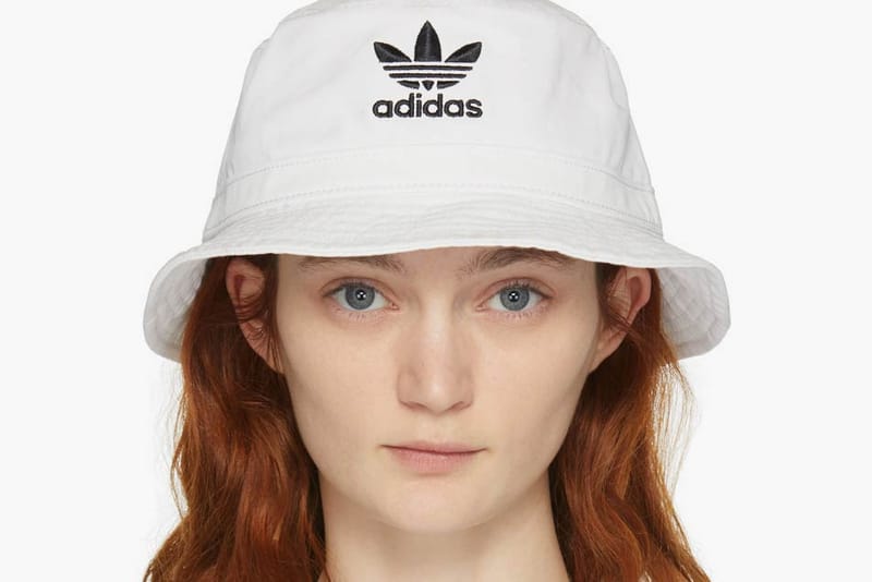 Adidas originals bucket hat white deals