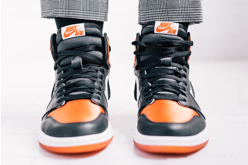 Satin shattered clearance backboard on feet