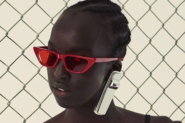 Ambush Molly 1007: Sleek Black Cat Eye Sunglasses - eye-oo.com