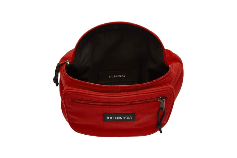 Balenciaga Explorer Fanny Pack in Black and Red | Hypebae