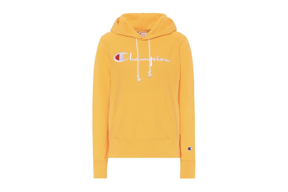 Champion Releases Sunshine Yellow Logo Hoodie | HYPEBAE