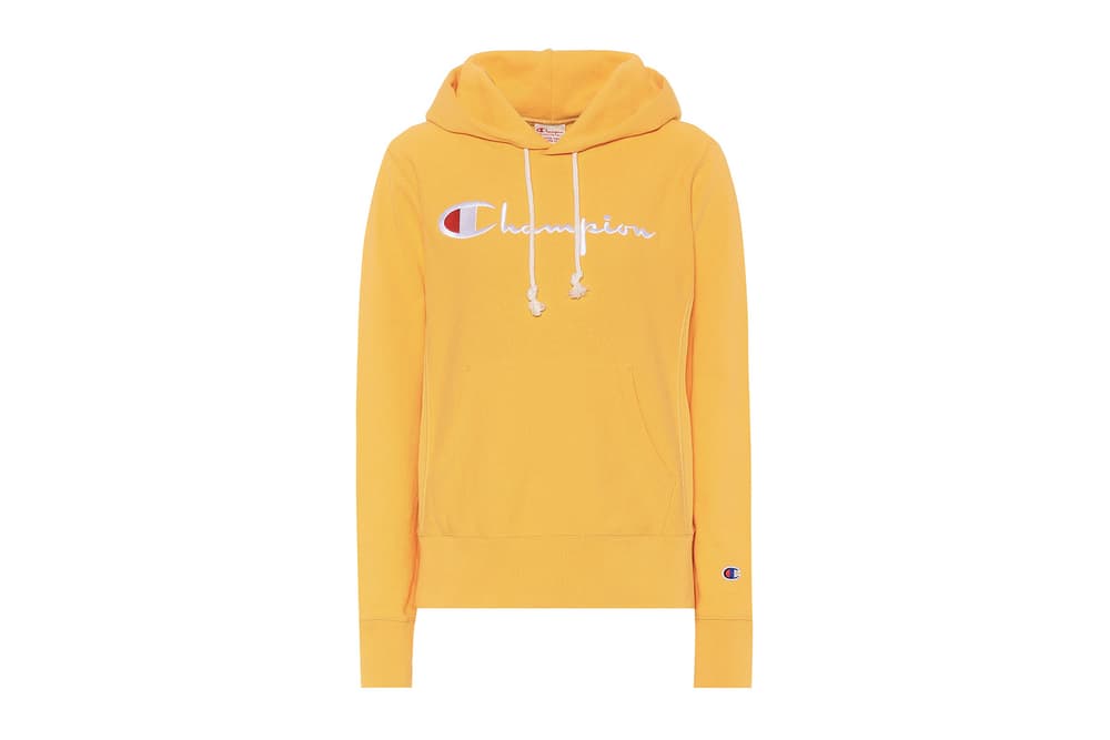 Neon yellow champion hoodie Clearance