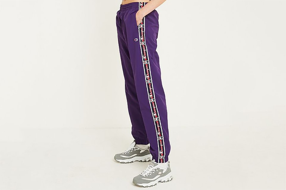 champion purple track pants