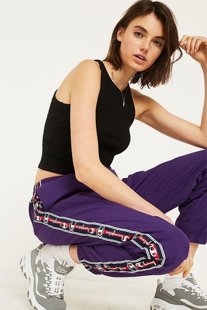 Champion taped track pants hot sale womens