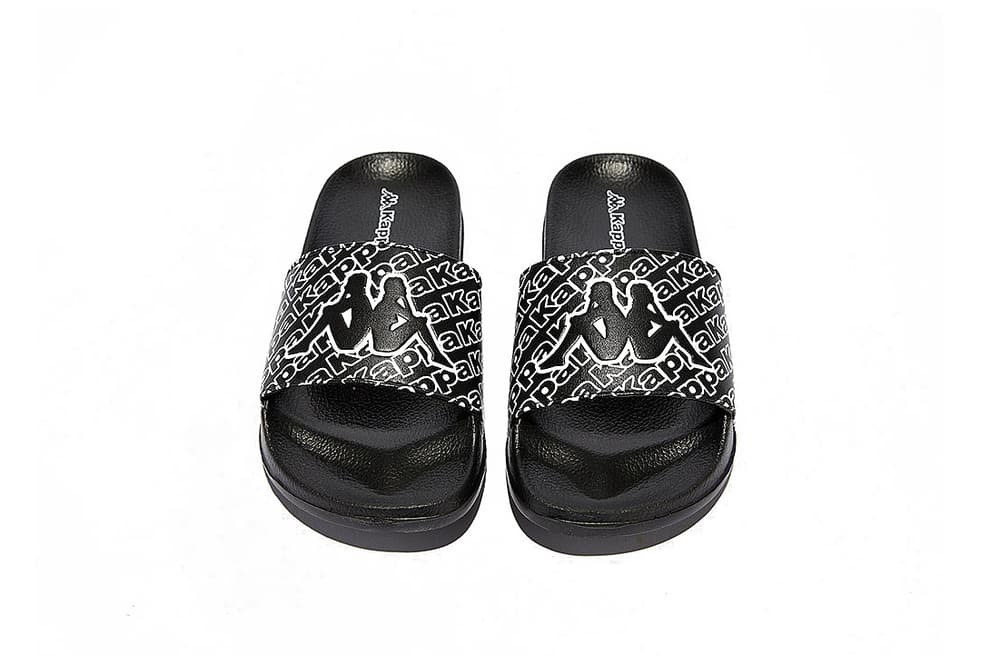 all white kappa slides