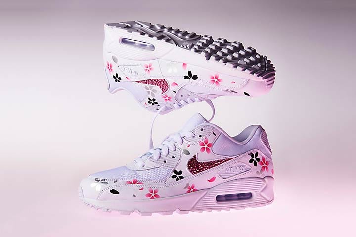 Nike air max 90 premium 2024 women's shoe flower art series