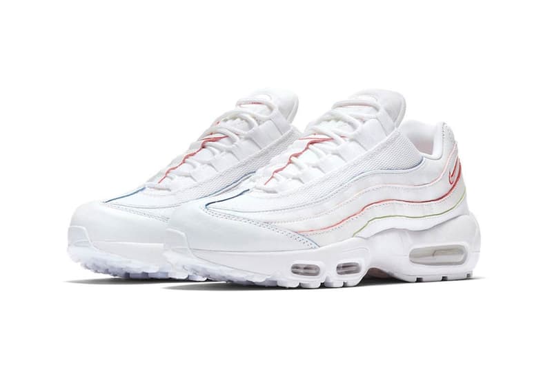 white and rainbow air max