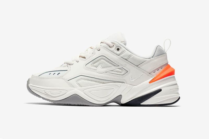 Nike m2k tekno cheap women's white and orange