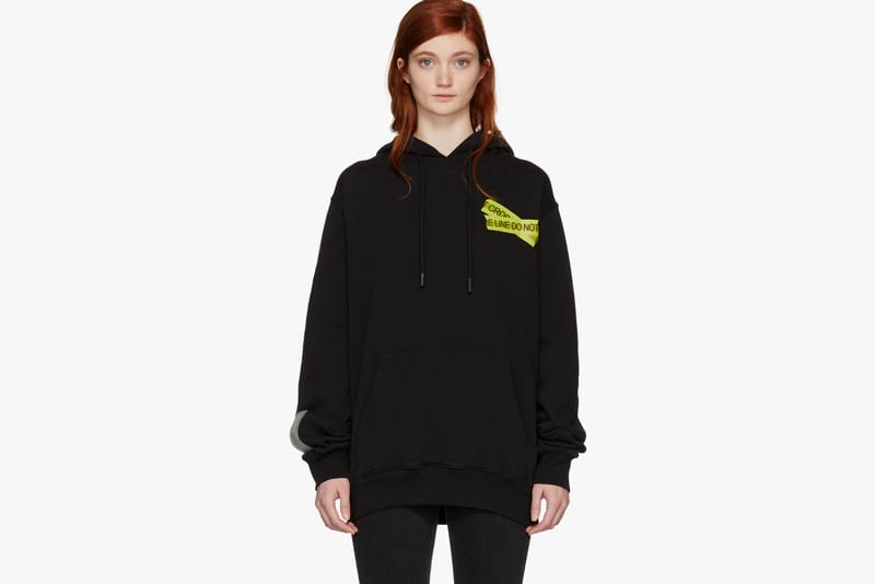 off white yellow tape hoodie