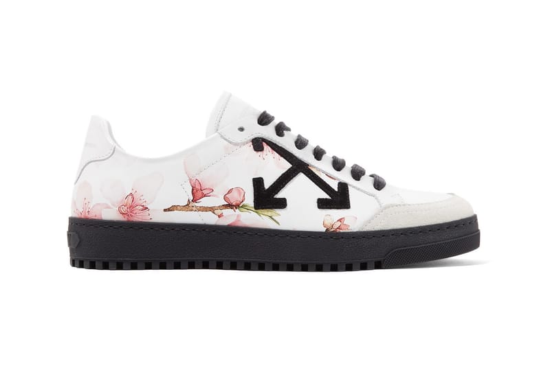 Off white floral fashion sneakers