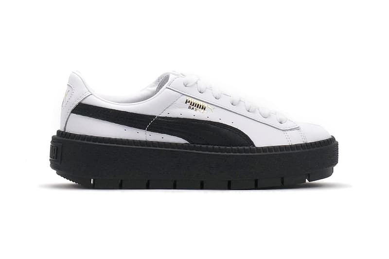 puma basket platform outfit