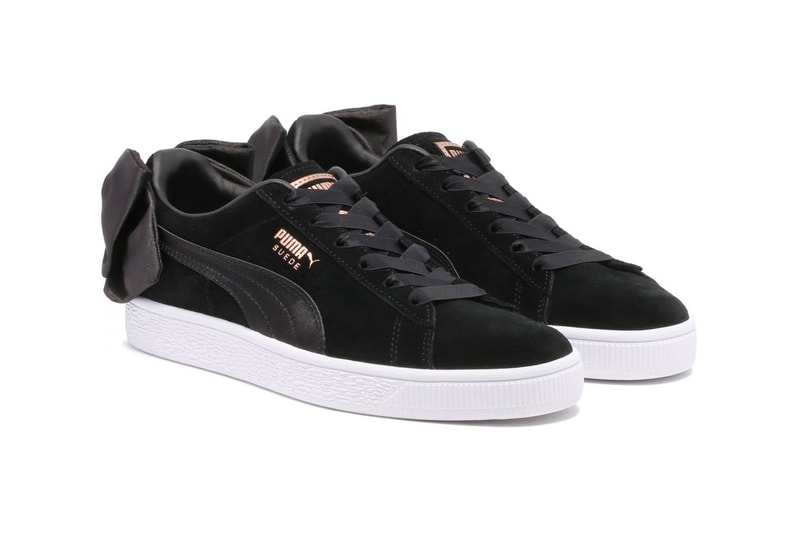 puma suede bow black