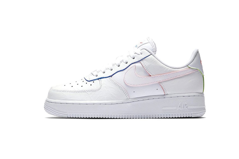 nike air white and rainbow