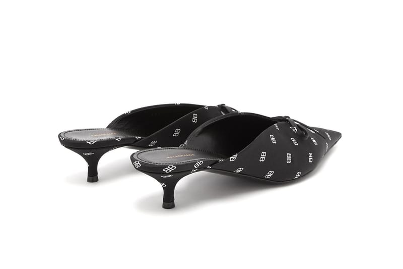 Balenciaga knife clearance satin mules