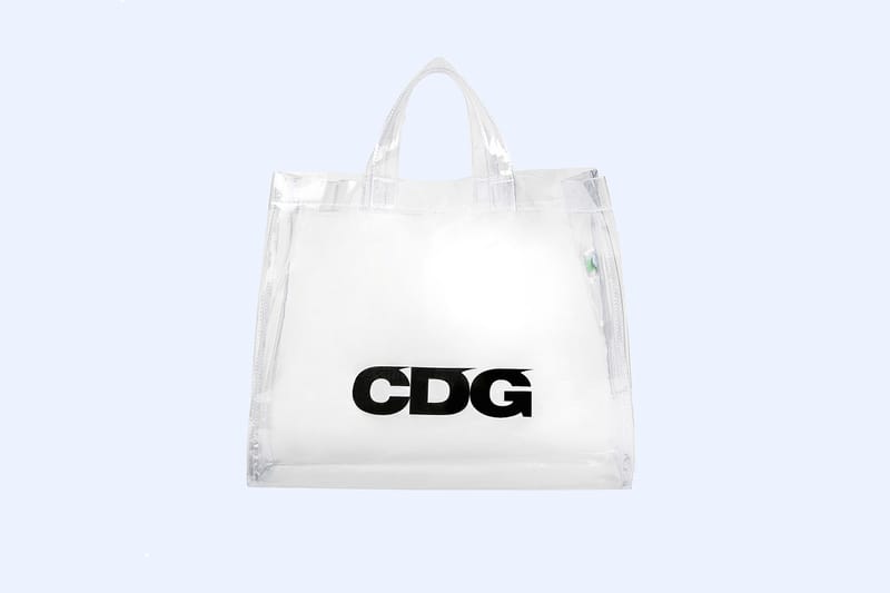 Cdg plastic store tote bag