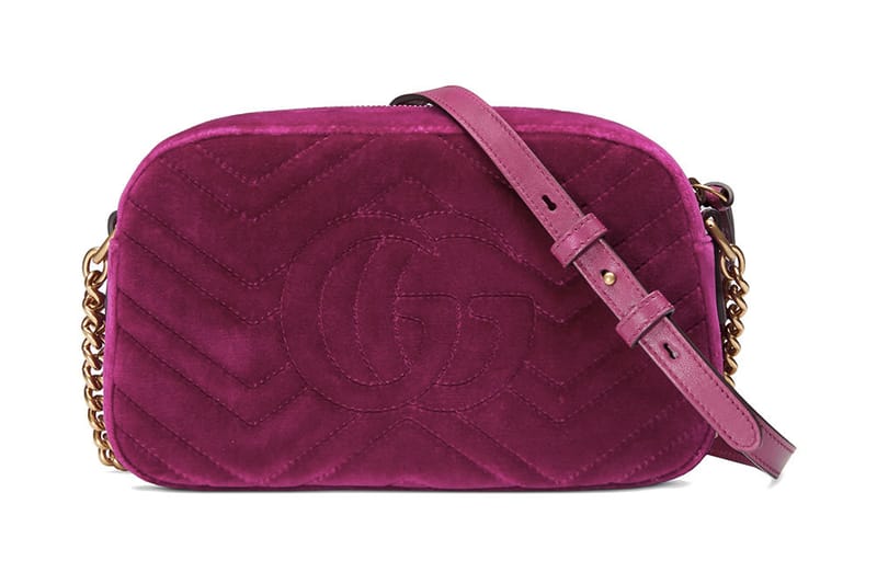 Gucci marmont velvet fuchsia online