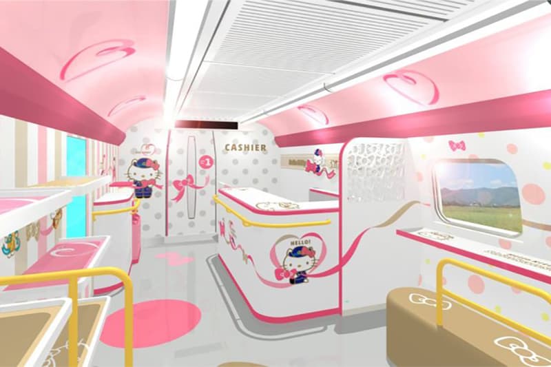 Look Inside Hello Kitty Shinkansen Bullet Train Hypebae