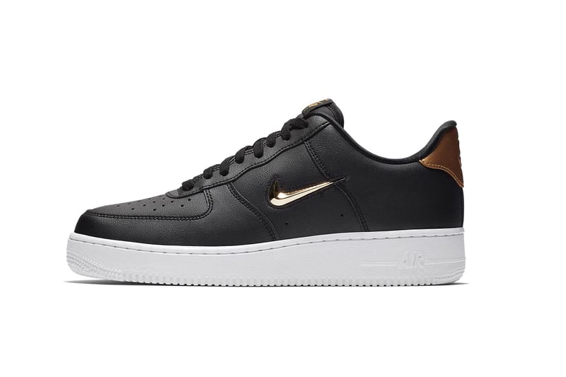 Nike air force 1 black and rose outlet gold