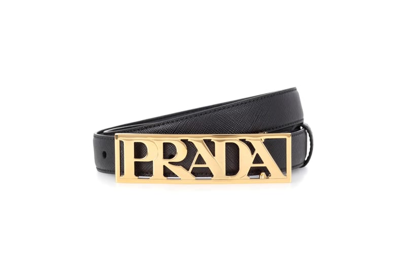 Shop Prada's New Black Leather Logo Belts | Hypebae