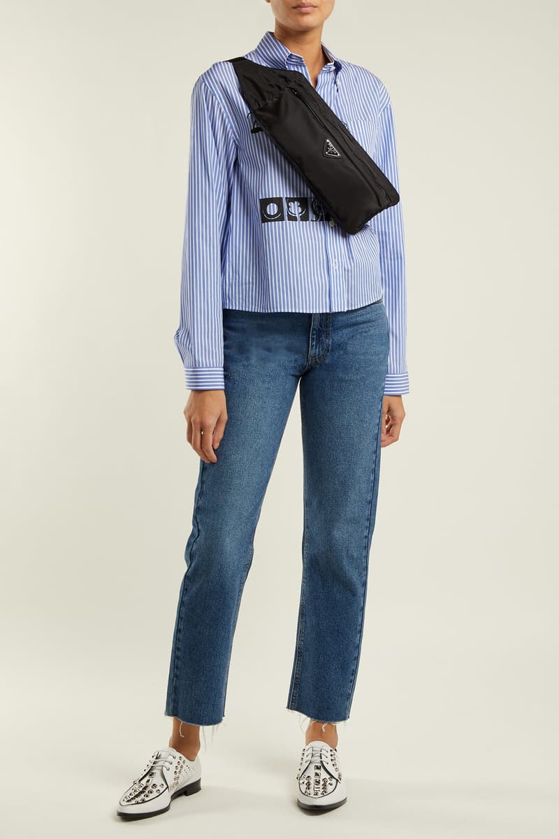 Prada black nylon belt bag online