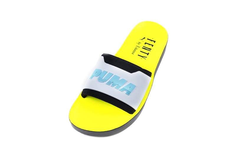 Yellow fenty cheap puma slides