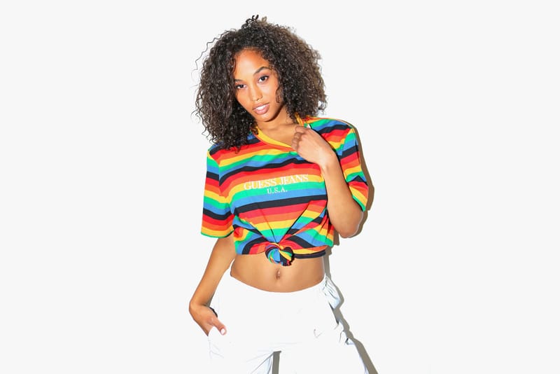 Guess jeans best sale shirt rainbow