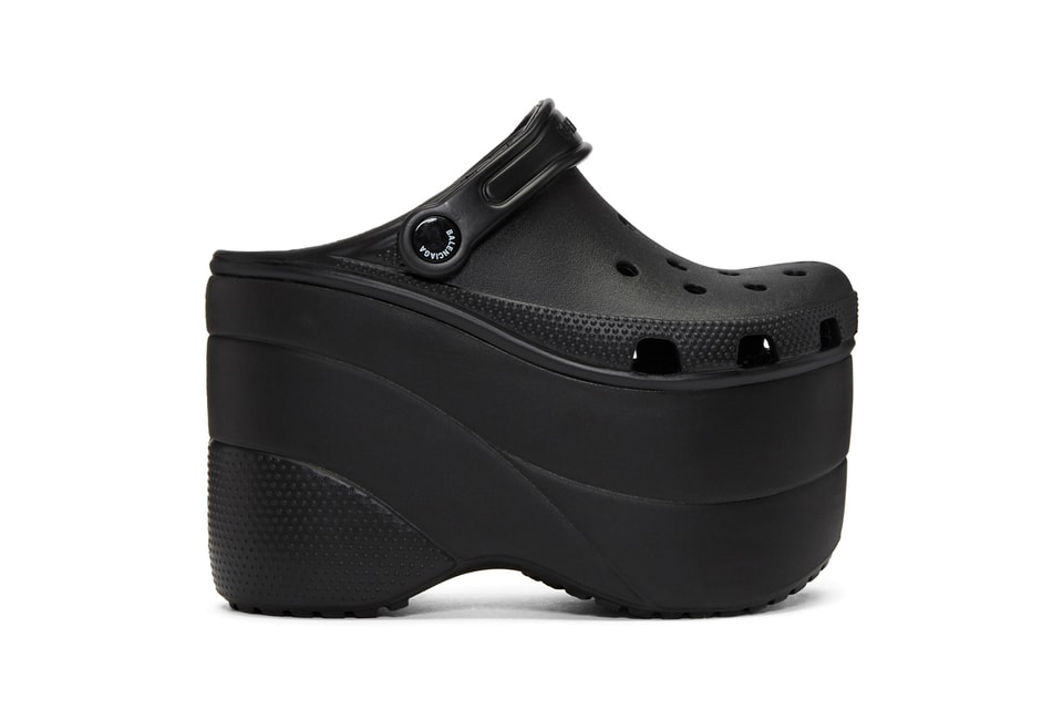 balenciaga heeled crocs