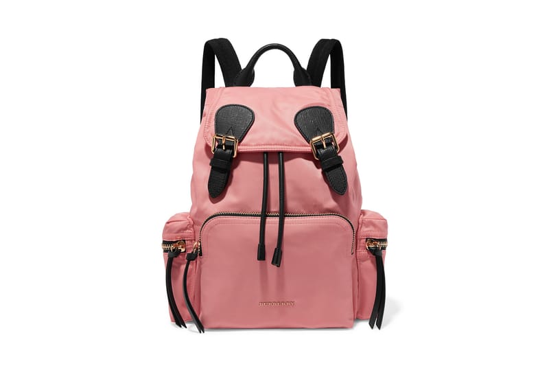 Pink burberry store backpack