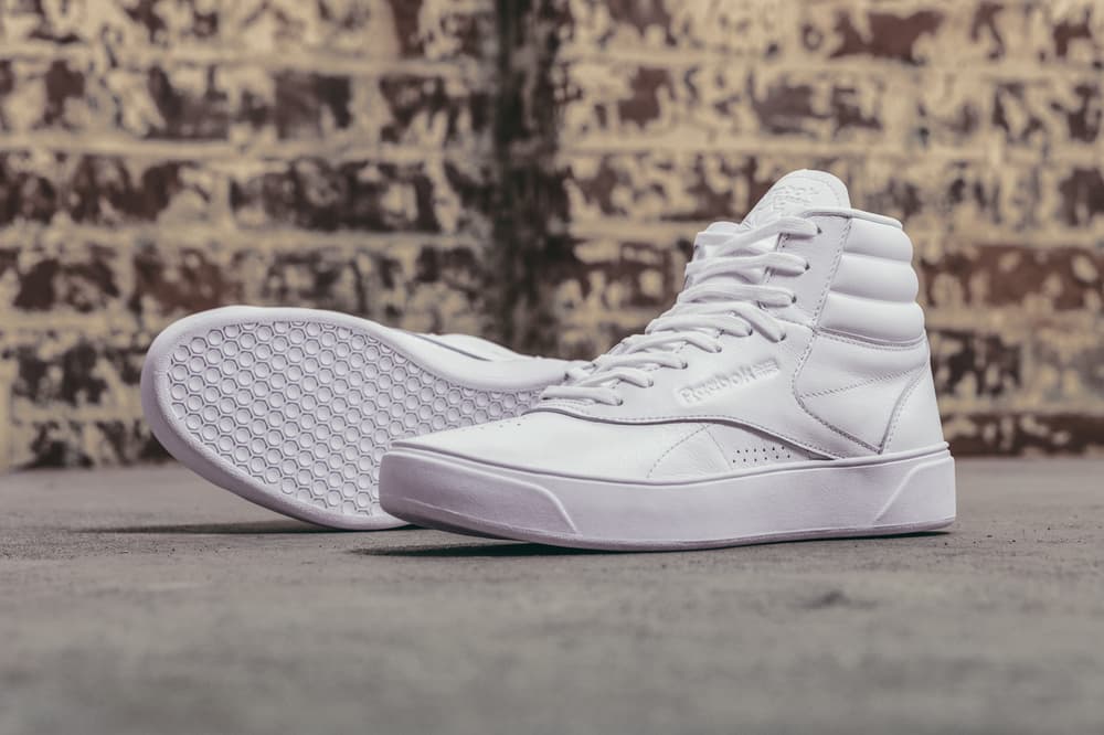 Gigi Hadid in Reebok's Freestyle Hi Nova White | HYPEBAE