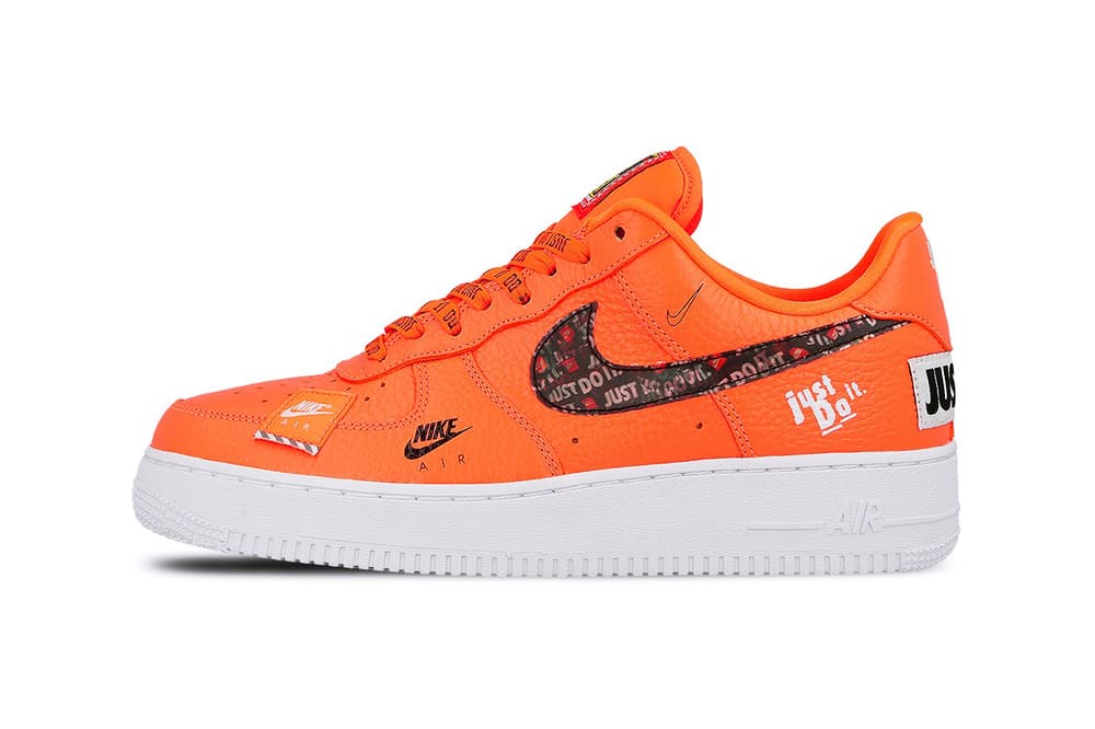 nike air force 1 just do it orange and white