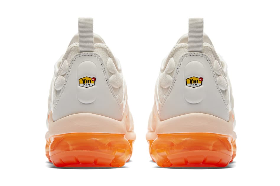 orange and white nike vapormax