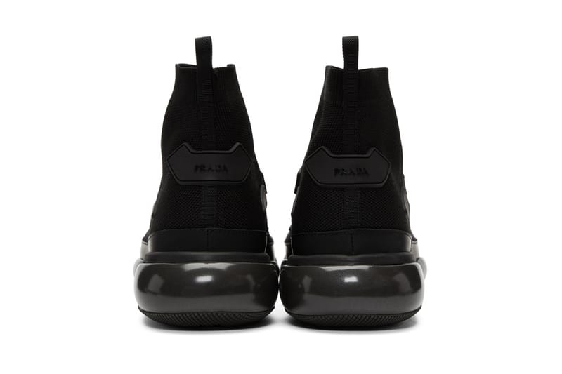 Prada's High-Top Cloudbust Arrives in Black | Hypebae Prada's High-Top Cloudbust Arrives in Black | Hypebae