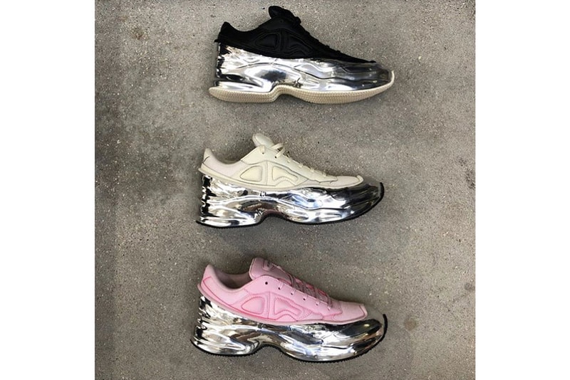 Raf Simons x adidas Debut Ozweego Silver Sneaker | Hypebae