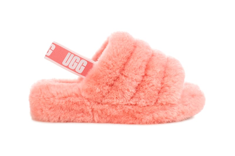 Сандалии UGG fluff розовые