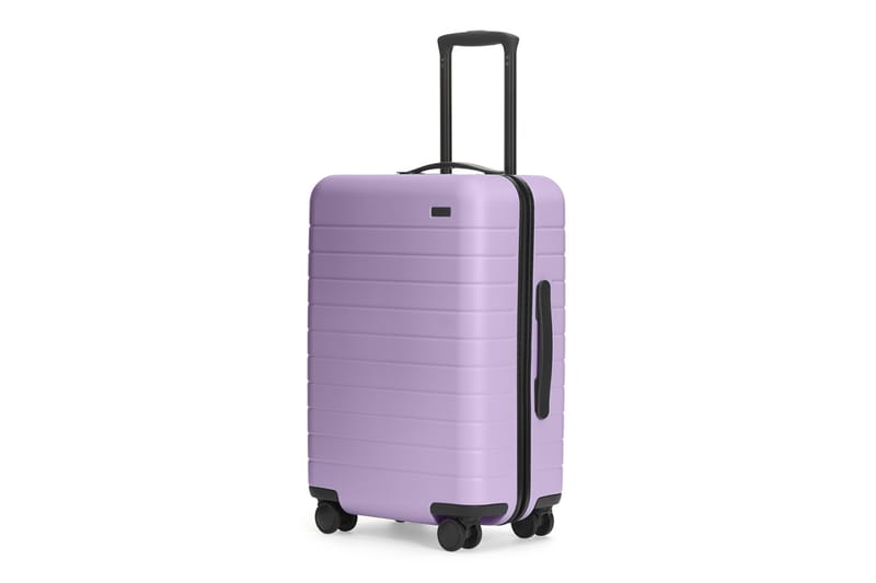 Away cheap luggage purple