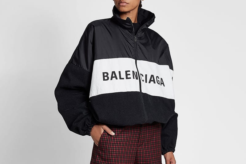 Black and store white balenciaga jacket