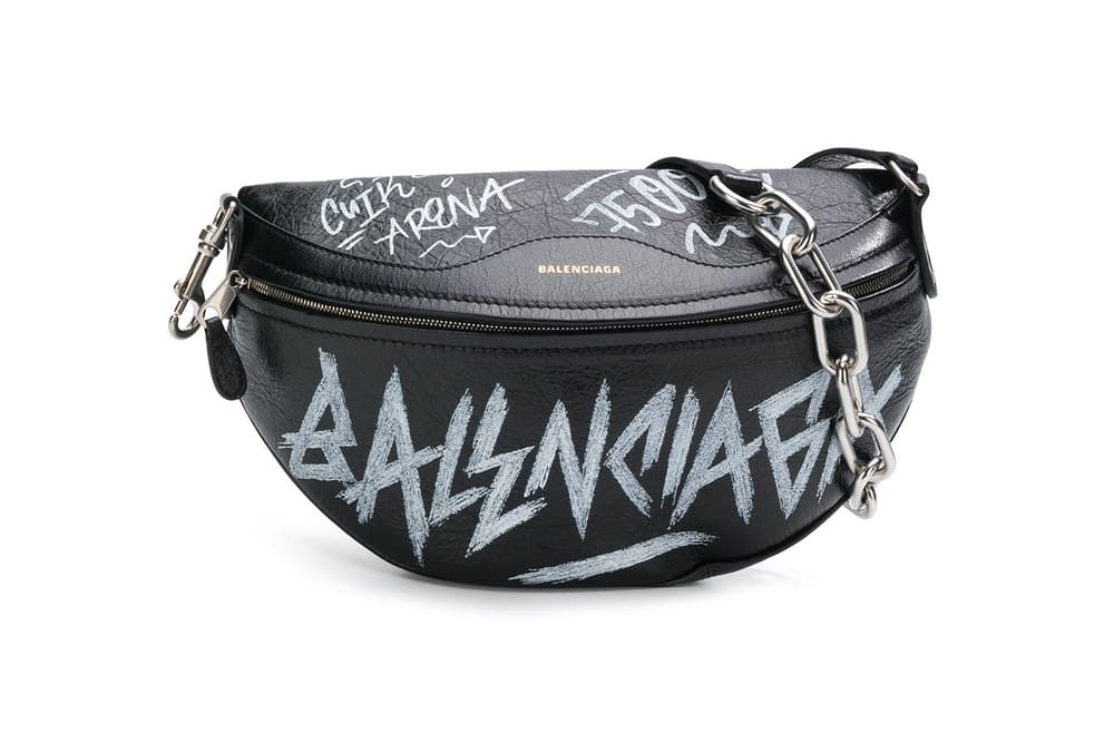 balenciaga waist bag graffiti