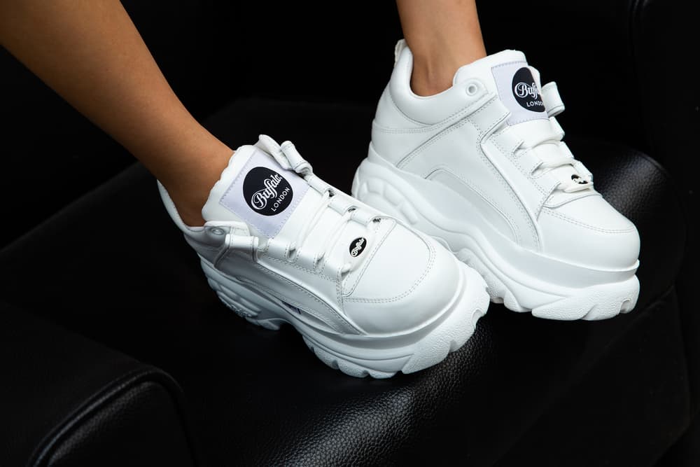 buffalo classic low leather white