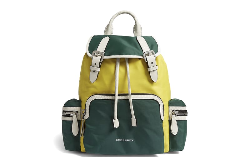 Burberry Color Blocked Green Yellow Backpack Hypebae