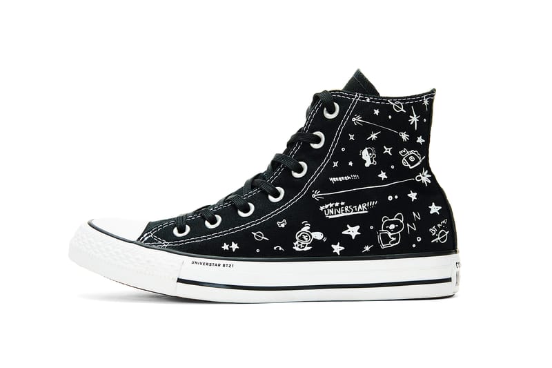 Bt21 black hot sale converse