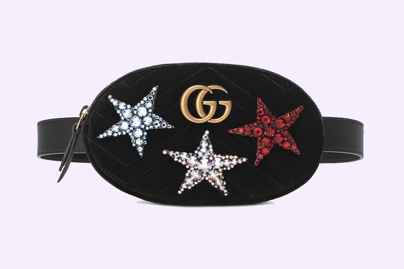 Gucci GG Marmont Belt Bag with Crystal Stars Hypebae