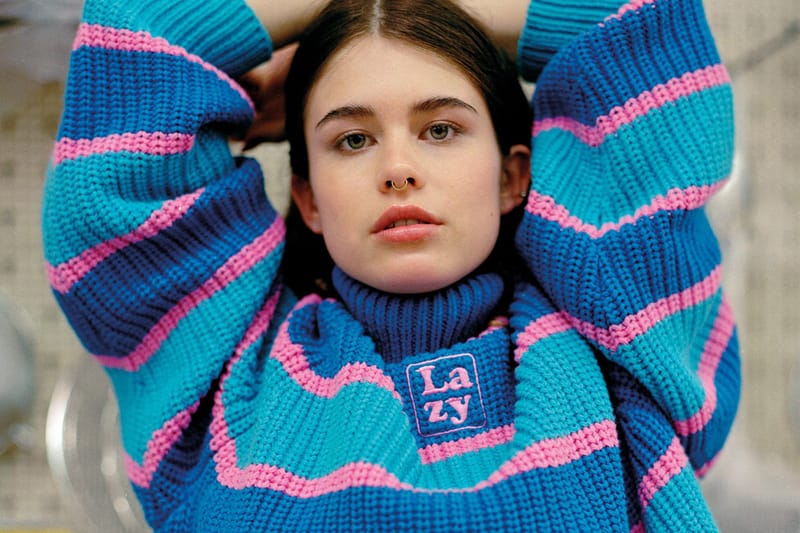 Lazy oaf striped outlet roll neck jumper