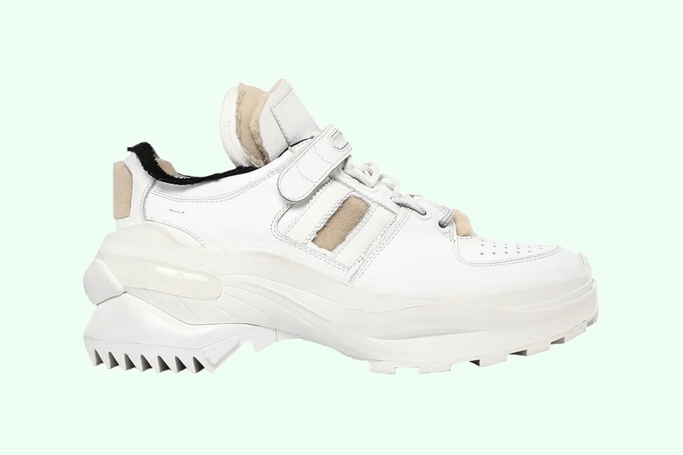 Maison Margiela Destroyed Leather Dad Sneakers | Hypebae