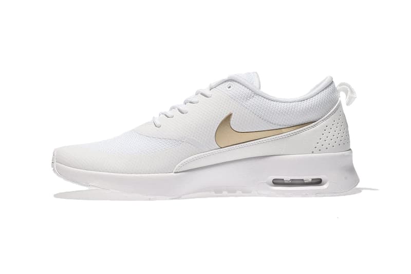 nike white sneakers gold swoosh