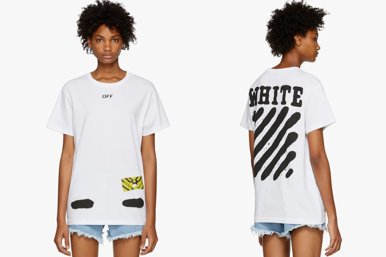 Off white spray paint t shirt sale