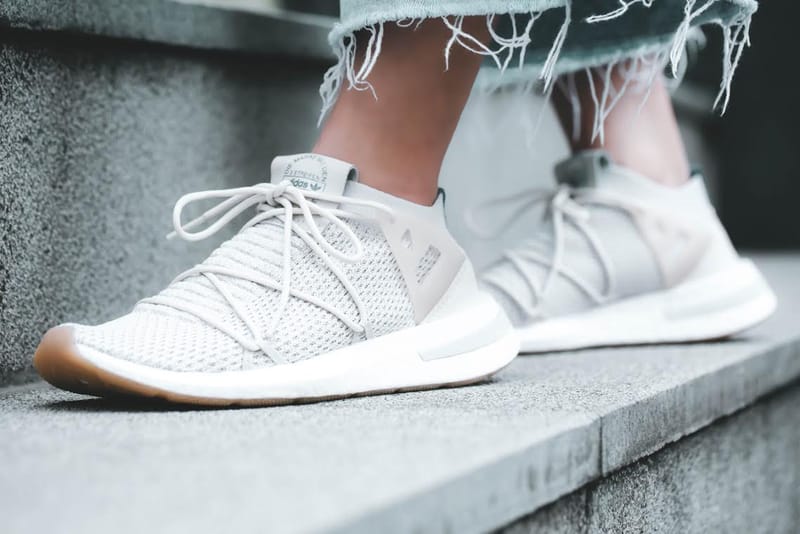 Adidas arkyn store white on feet