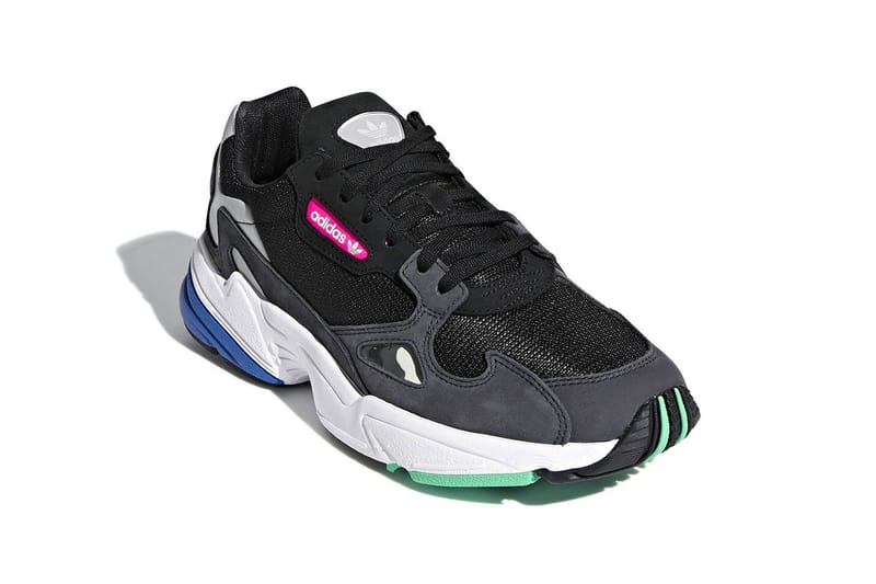 Adidas originals falcon rx cord outlet trainers in black and pink