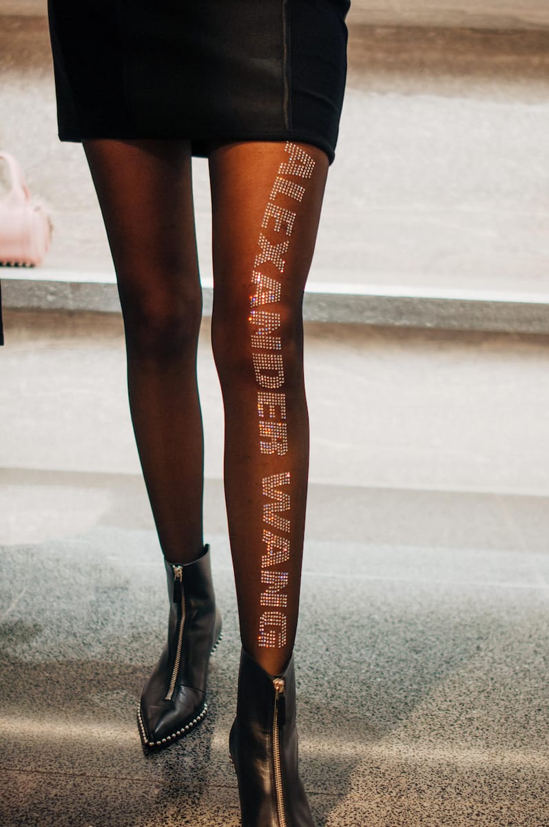 Alexander wang hotsell logo stockings